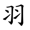 Последовательность написания иероглифа yǔ 羽 Последовательность написания иероглифа yǔ 羽