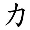 Последовательность написания иероглифа lì 力