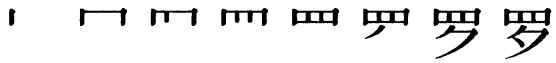 Последовательность написания иероглифа luó 罗